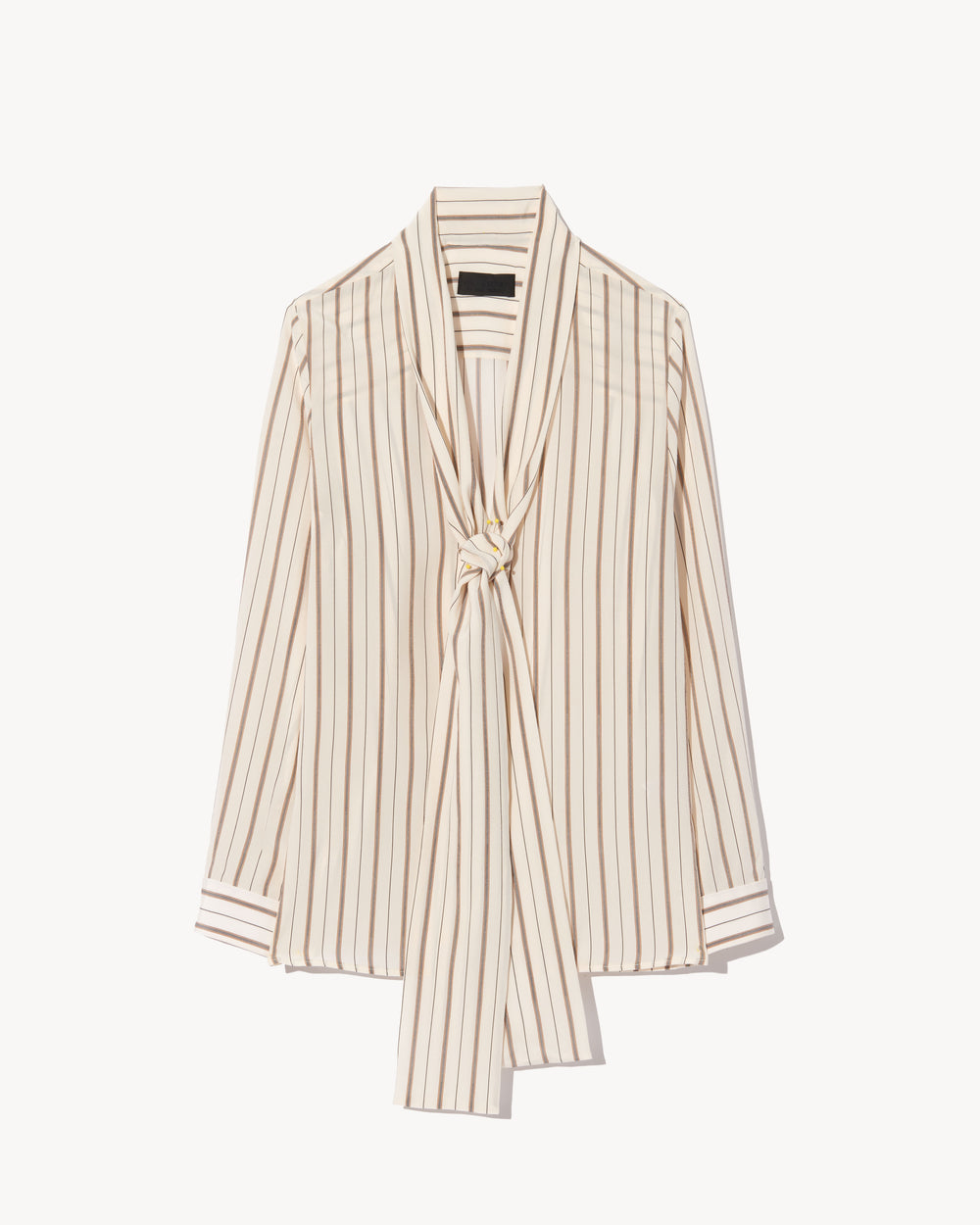 ANGELIQUE SILK BLOUSE IN BRANDY STRIPES