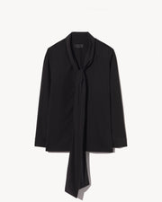 ANGELIQUE SILK BLOUSE IN BLACK