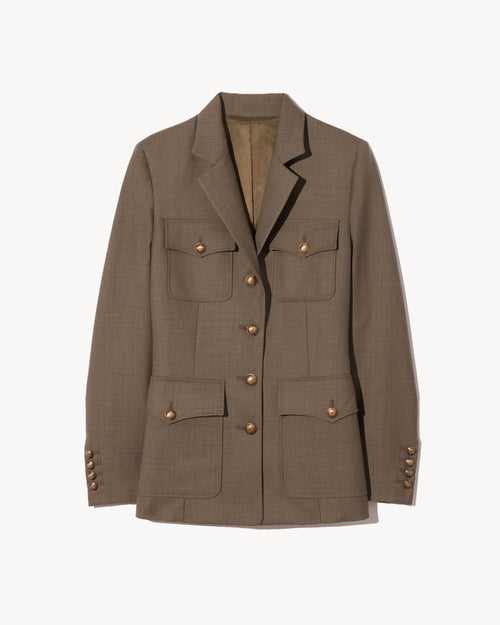 NELSON JACKET IN TAUPE GREY
