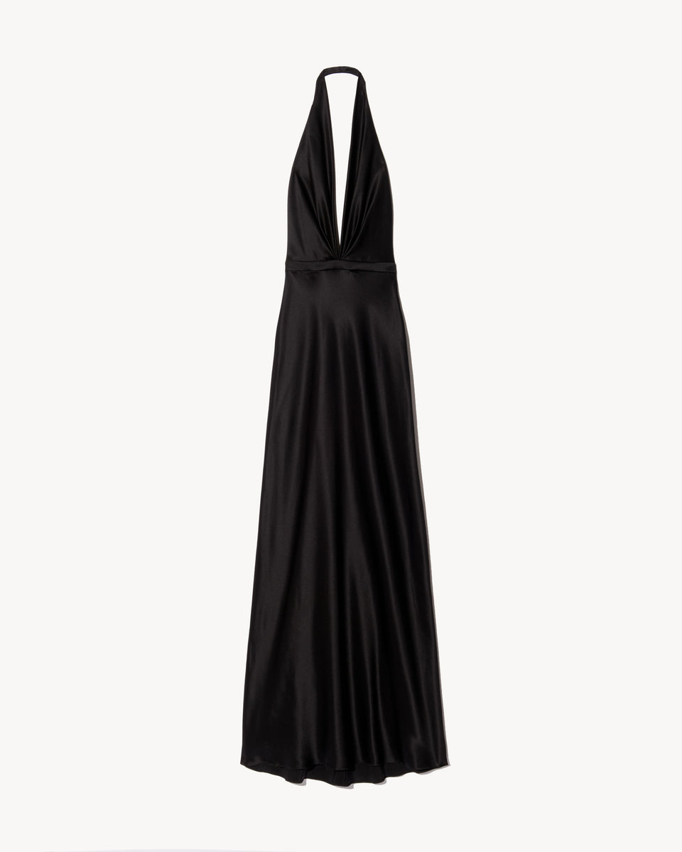 ESSY SILK GOWN IN BLACK