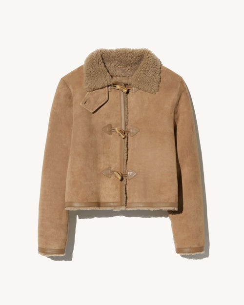 BENOITE SHEARLING JACKET IN CAMEL