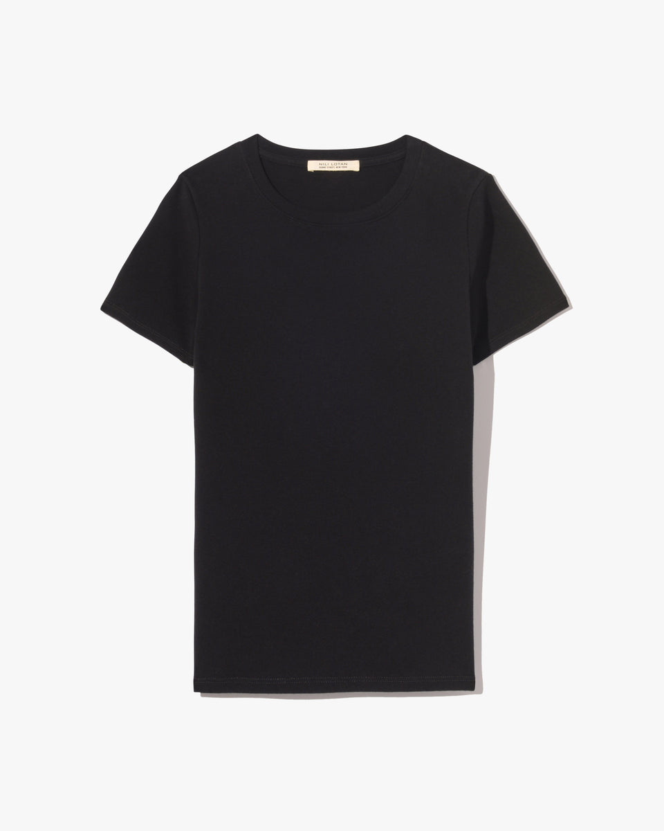ELIN TEE IN JET BLACK