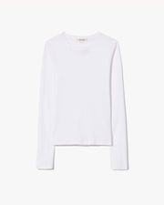 EMELIE LONG SLEEVE TEE IN WHITE