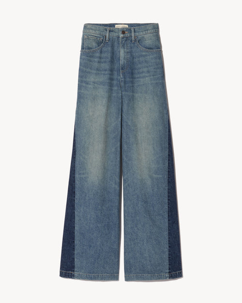 EBONY JEAN IN BLUE DENIM PATCHWORK