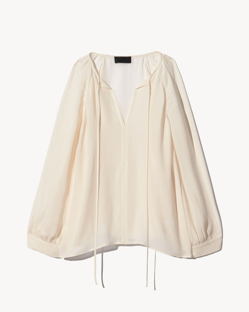 ACADIA SILK BLOUSE IN IVORY