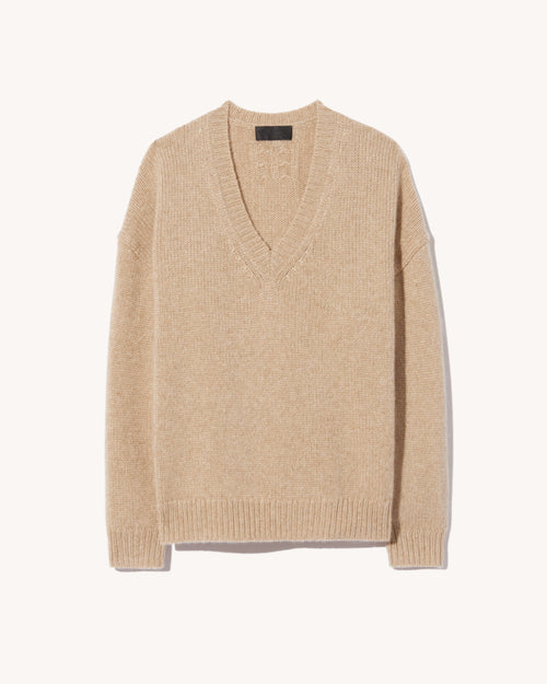 SHAGAN CASHMERE SWEATER IN PARCHMENT