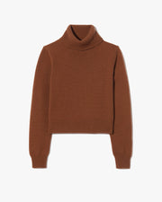 HOLLYN CASHMERE TURTLENECK SWEATER IN COFFEE