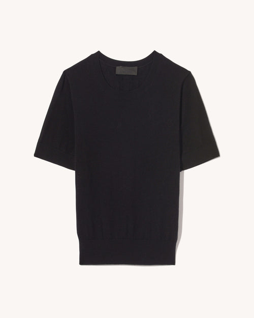 LEILANI KNIT TEE IN BLACK