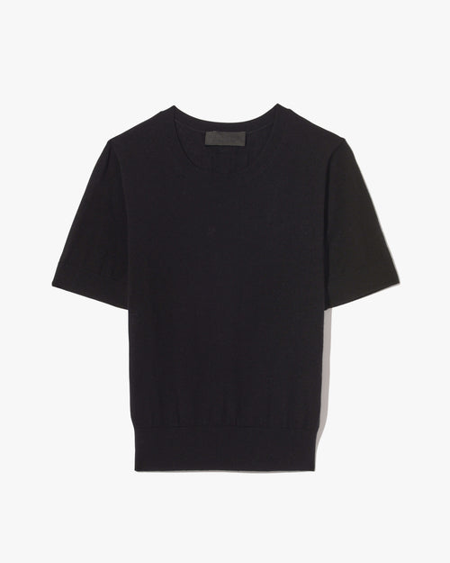 LEILANI KNIT TEE IN BLACK