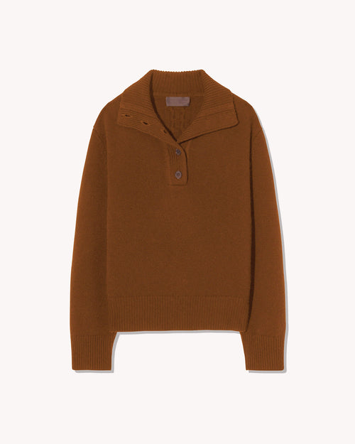 RENATA CASHMERE SWEATER IN COFFEE