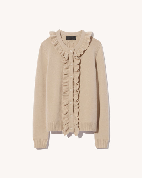 NEAVE CASHMERE CARDIGAN IN TAUPE