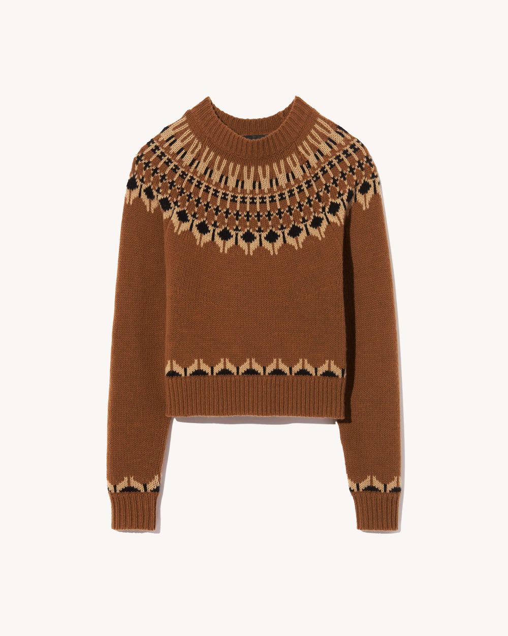 FERN SWEATER IN CARAMEL FAIRISLE