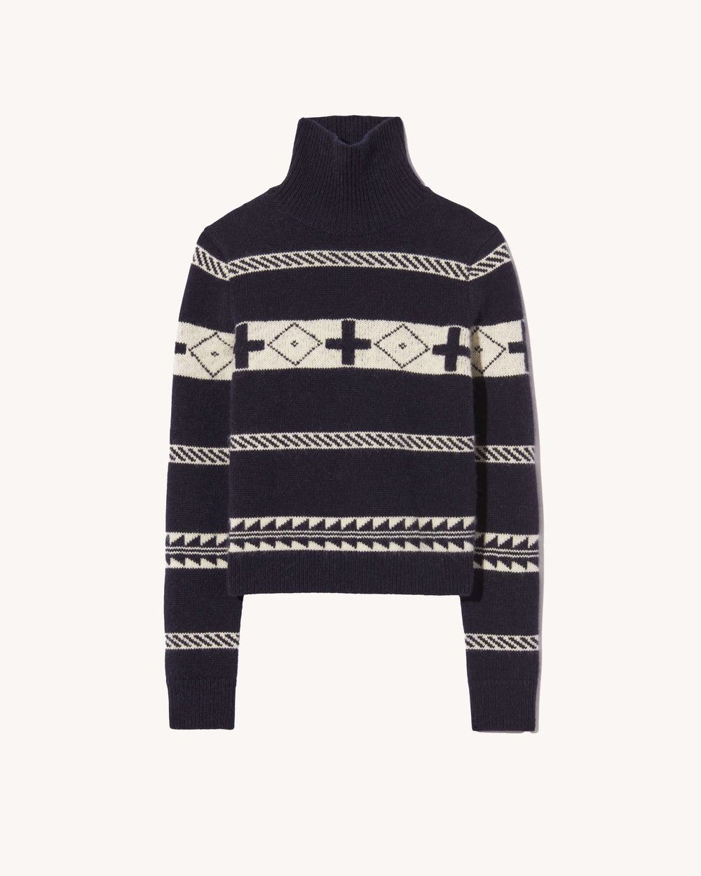 KEZIAH SWEATER IN DARK NAVY/IVORY
