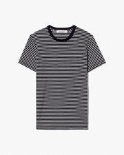 LANA TEE IN BLACK/IVORY STRIPE