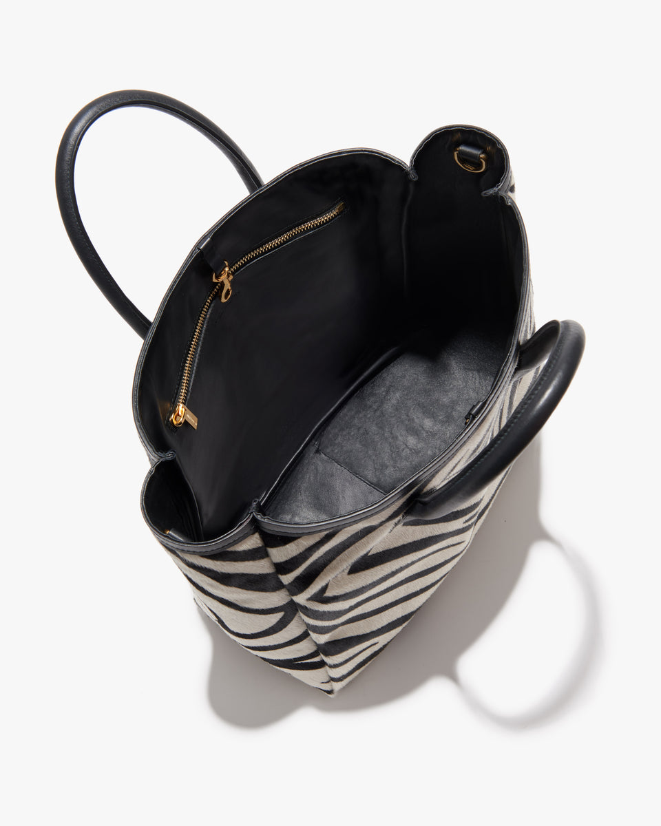 FREDDIE BAG IN IVORY/BLACK ZEBRA PRINT