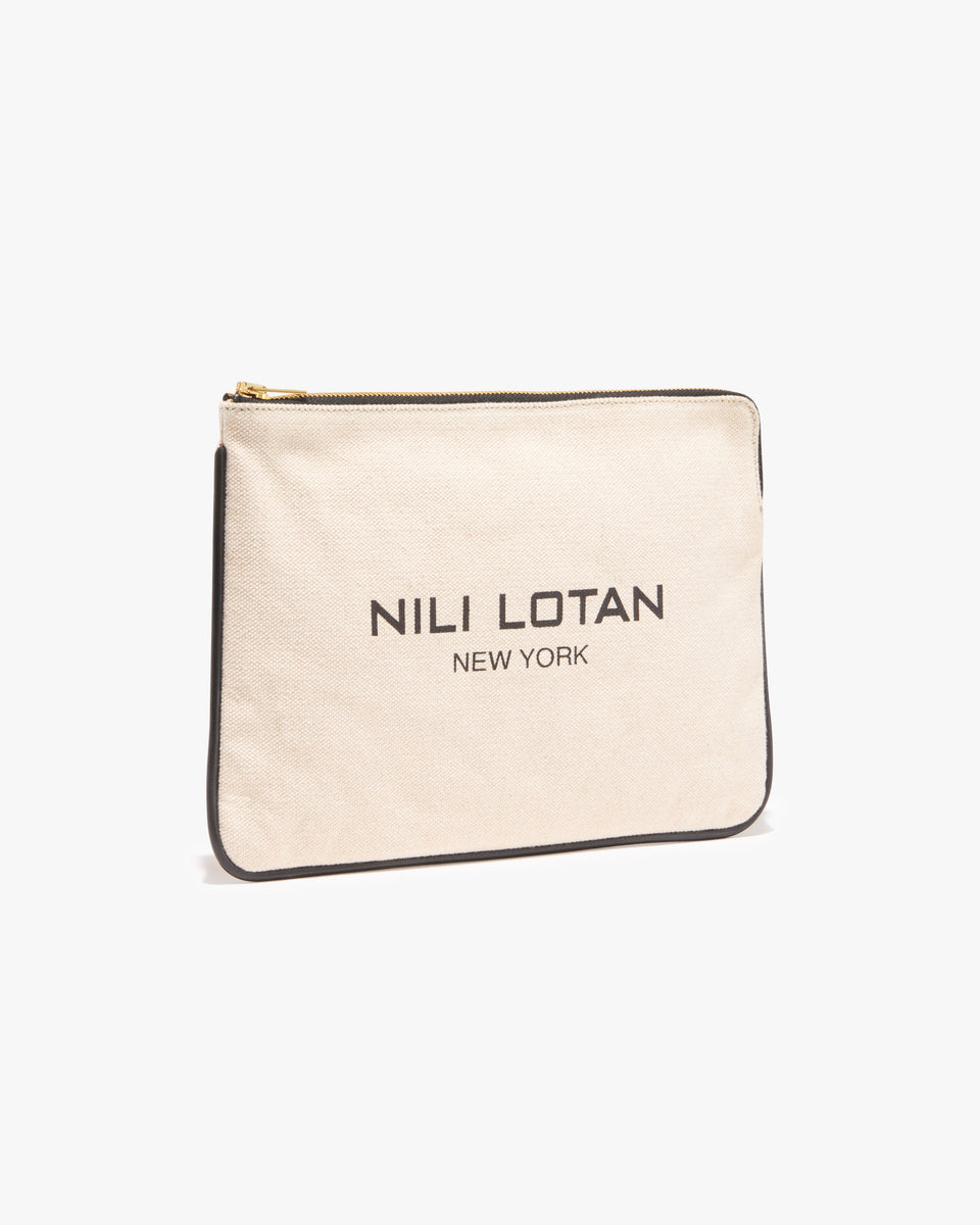 CANVAS POUCH IN NATURAL