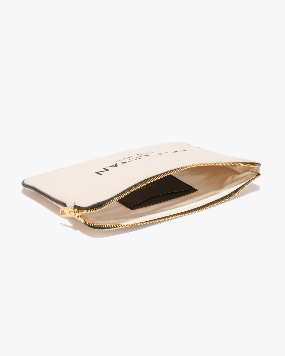 CANVAS POUCH IN NATURAL