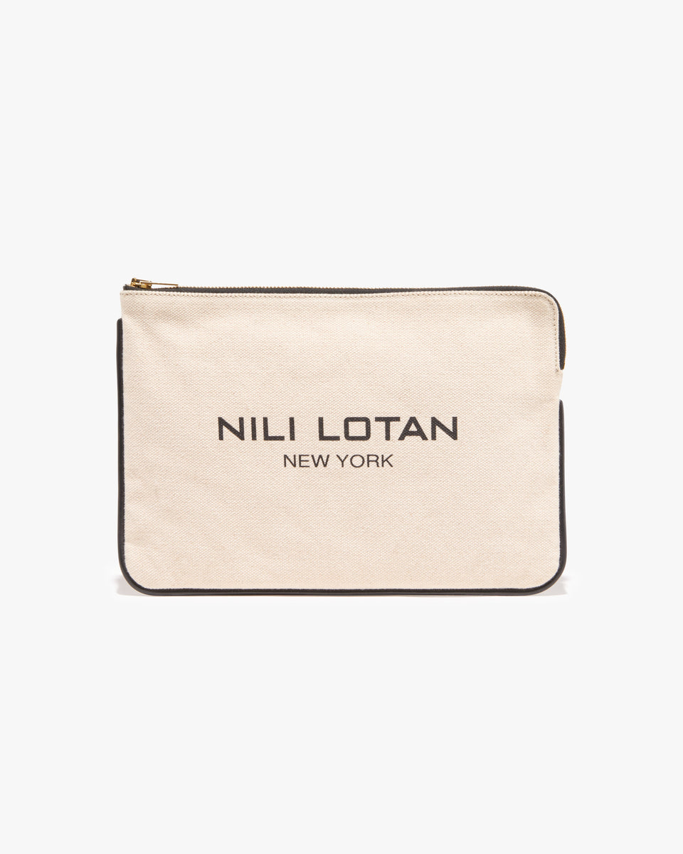 CANVAS POUCH IN NATURAL