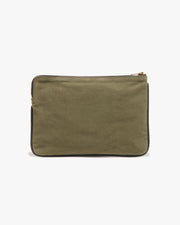 CANVAS POUCH IN ARMY GREEN