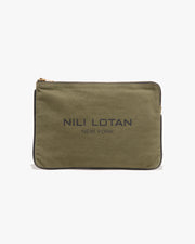 CANVAS POUCH IN ARMY GREEN