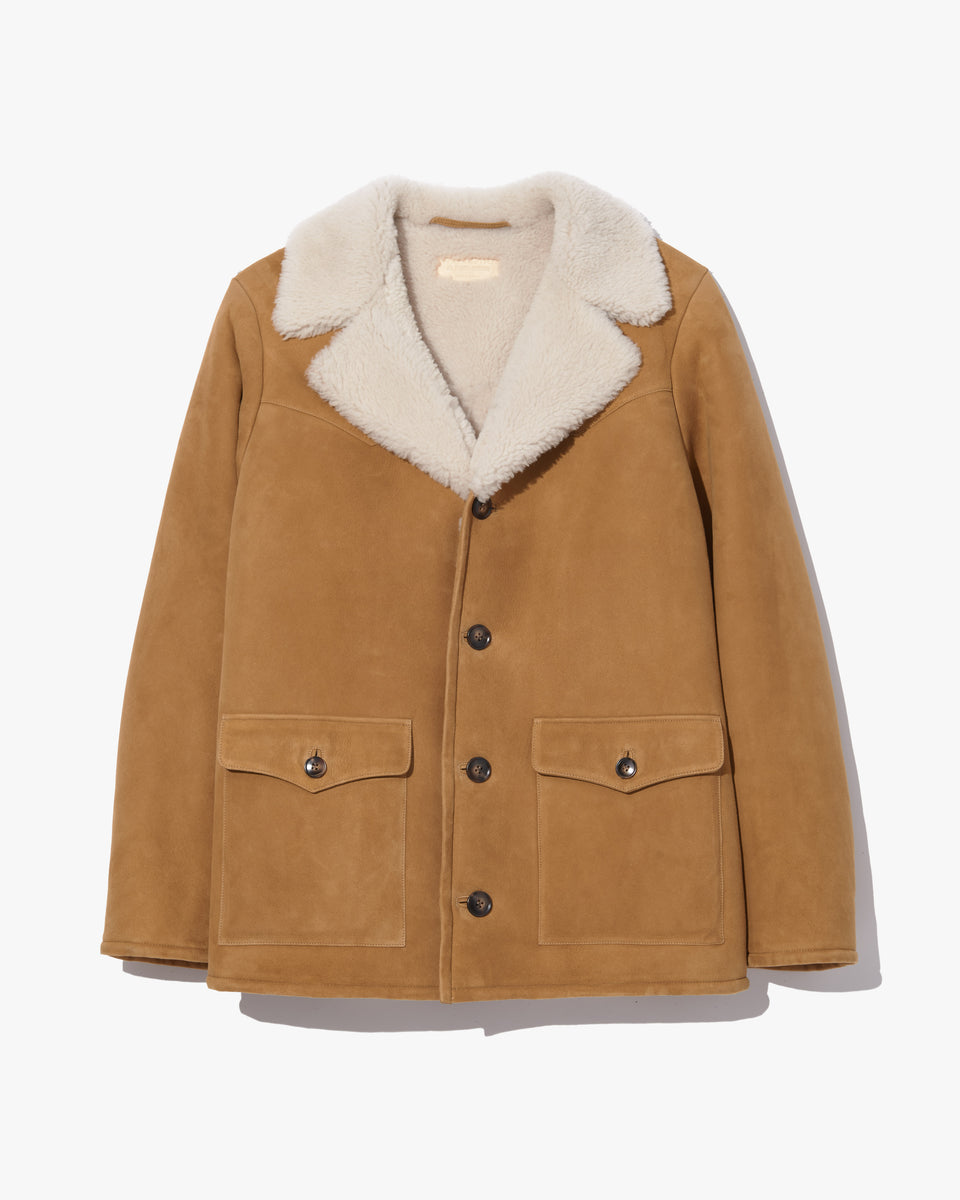 GOSHEN SHEARLING COAT IN TAN/NATURAL