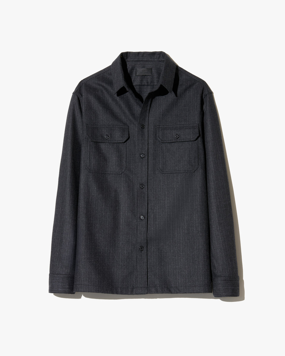EVANDER SHIRT IN CHARCOAL