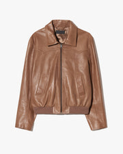 HAMMOND LEATHER JACKET IN COGNAC