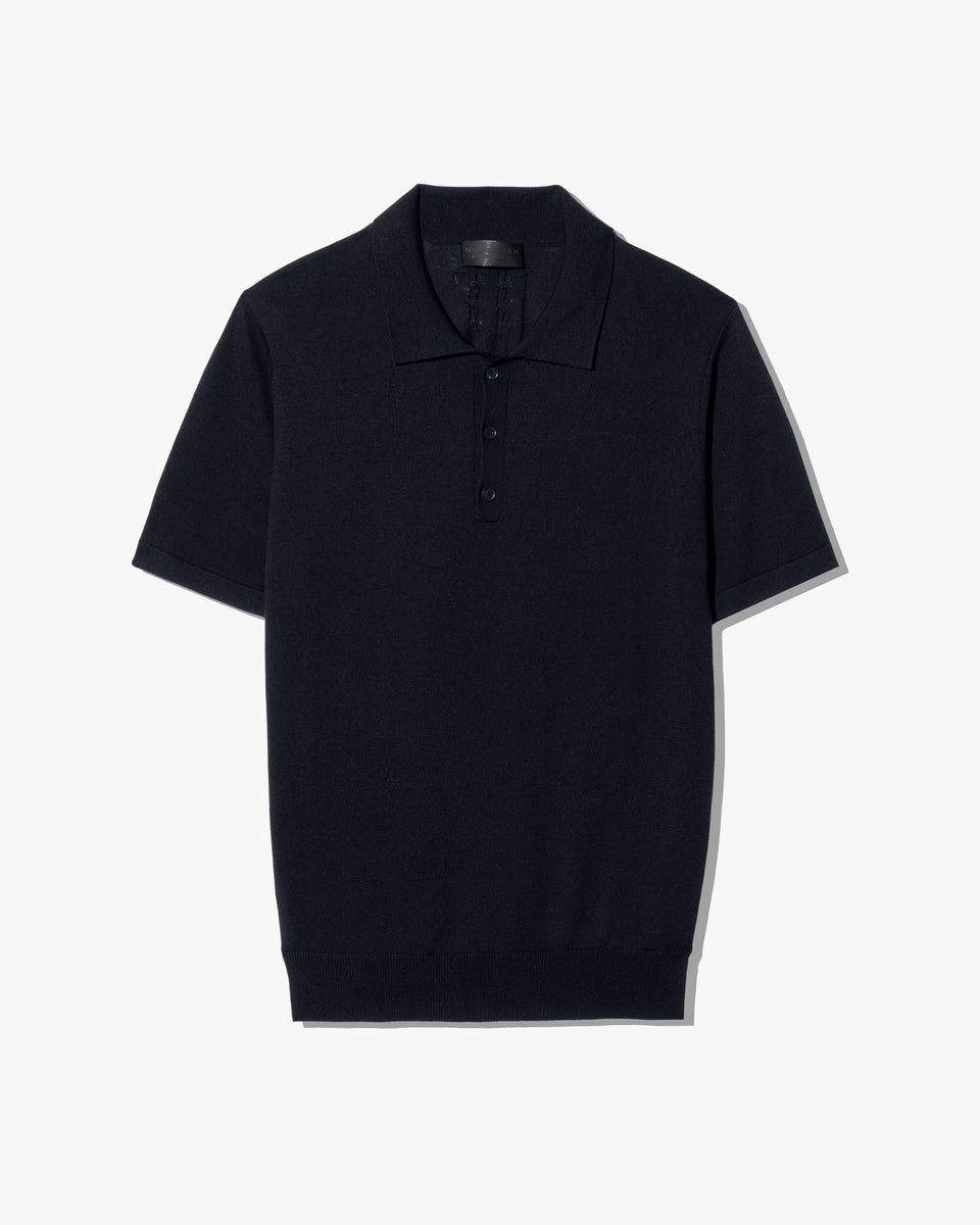 BRYCE POLO SWEATER IN DARK NAVY