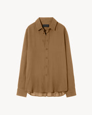 GAIA SILK SHIRT IN COGNAC
