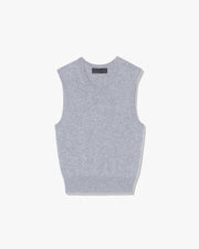 MAY CASHMERE TANK IN MEDIUM GREY MELANGE