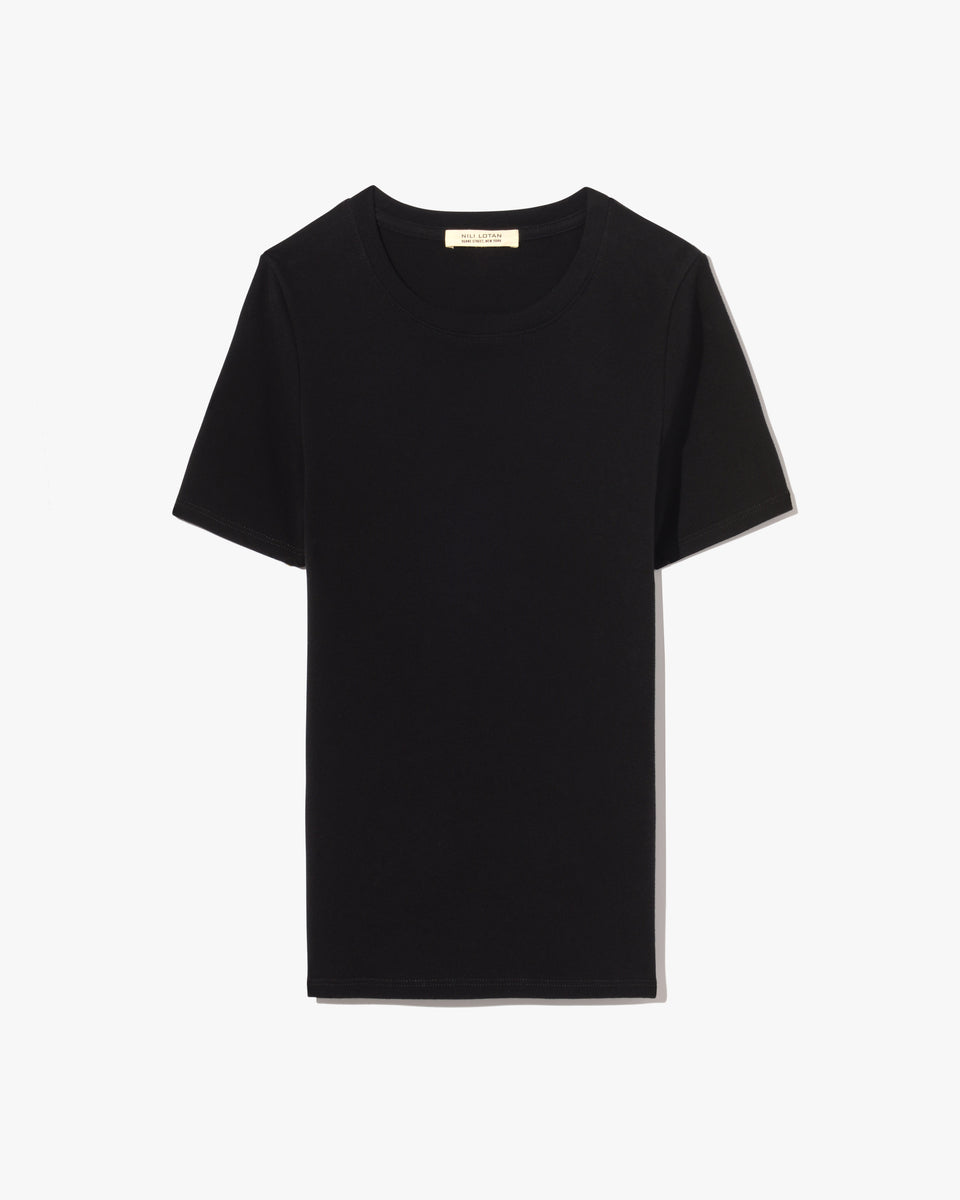 ELIN TEE IN JET BLACK
