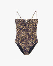 ONE PIECE BATHING SUIT IN VINTAGE LEOPARD PRINT