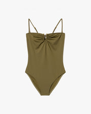 ONE PIECE BATHING SUIT IN OLIVE GREEN