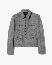 JAMISON JACKET IN BLACK DONEGAL