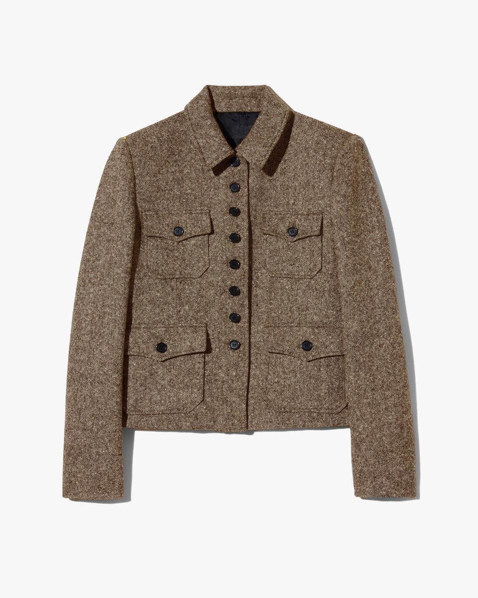 JAMISON JACKET IN ESPRESSO DONEGAL