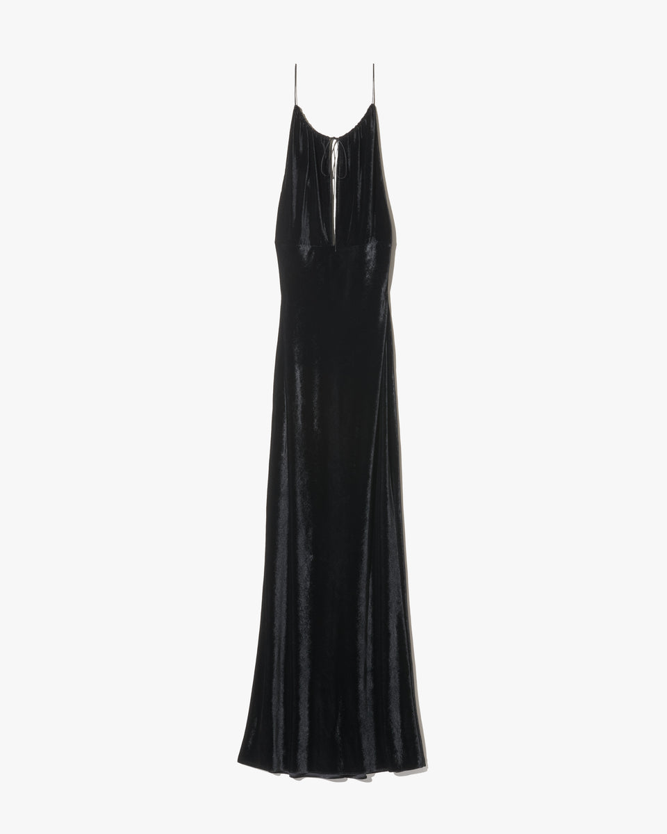 MAXIME VELVET DRESS IN BLACK