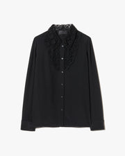 ZOLA LACE SILK SHIRT IN BLACK