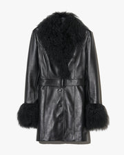 SEFA LEATHER JACKET IN BLACK