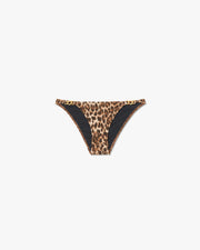 BIKINI BOTTOM WT HARDWARE IN VINTAGE LEOPARD PRINT