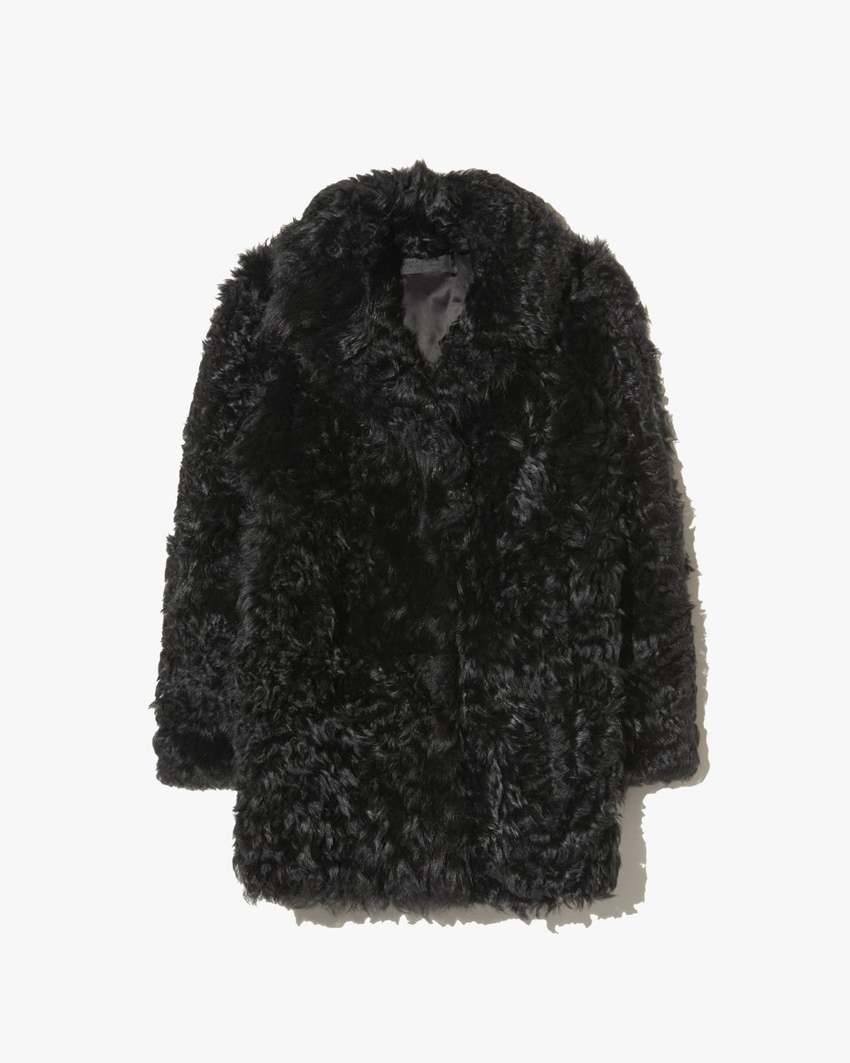JOSIE SHEARLING COAT IN BLACK