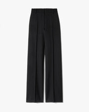 RIVERS WOOL PANT IN BLACK PINSTRIPE