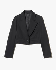 BELINO CROPPED WOOL JACKET IN BLACK