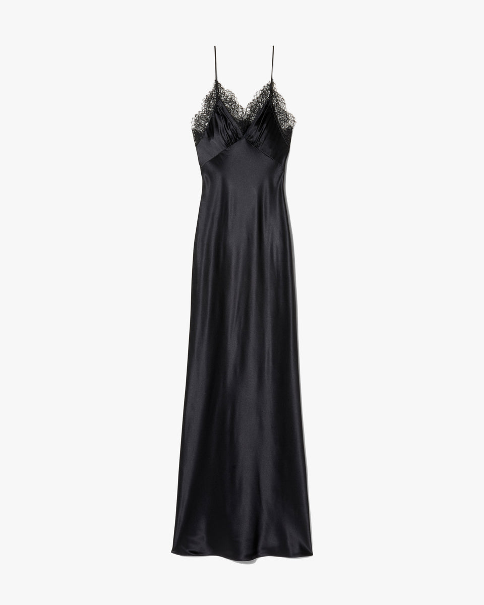 SYLAS SILK DRESS IN BLACK