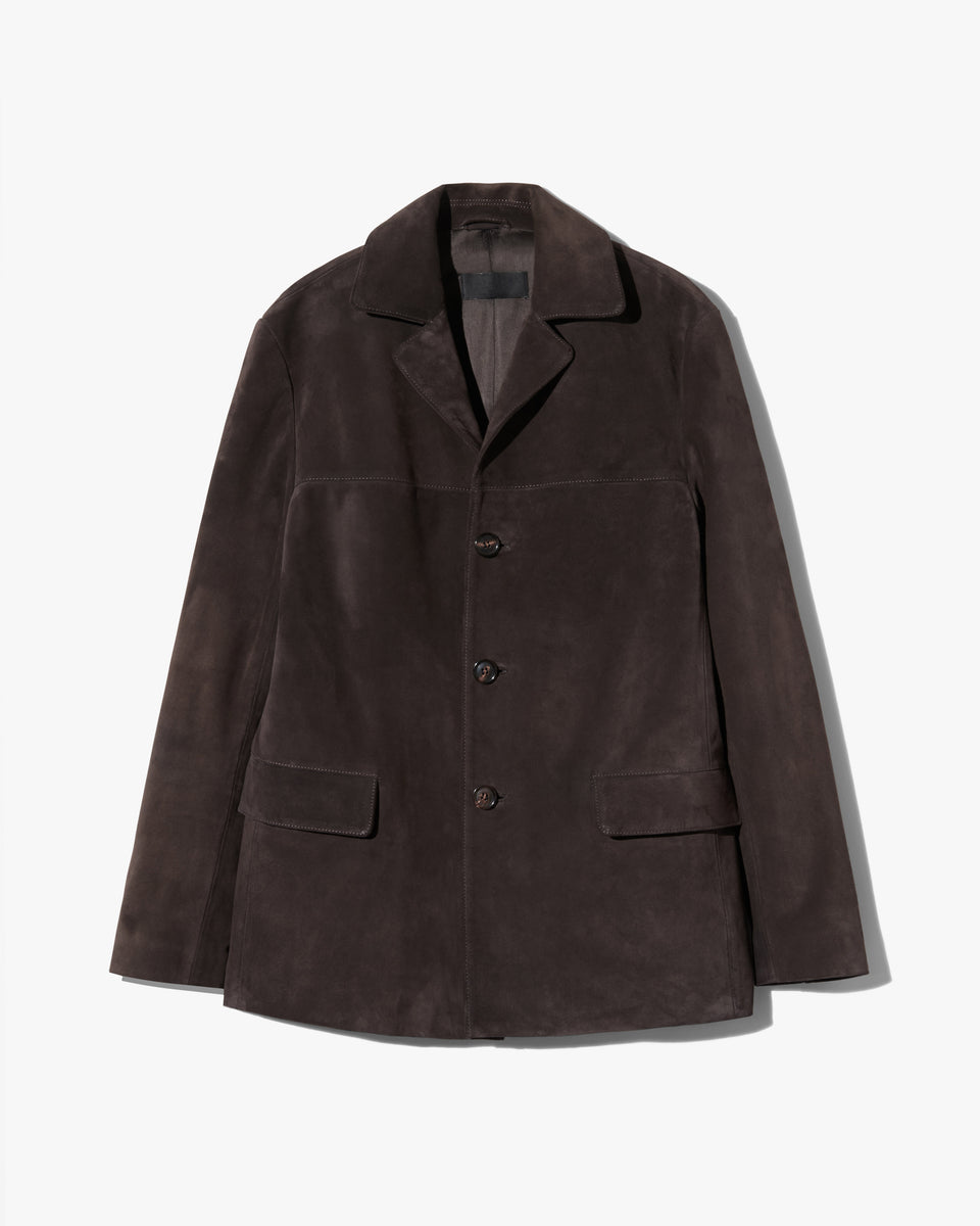 TRISTAN SUEDE JACKET IN ESPRESSO