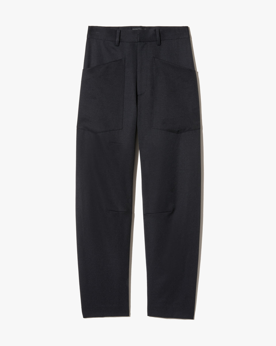 SHON WOOL PANT IN BLACK