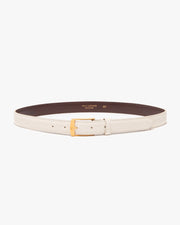 DANA BELT IN IVORY W/ GOLD BUCKLE