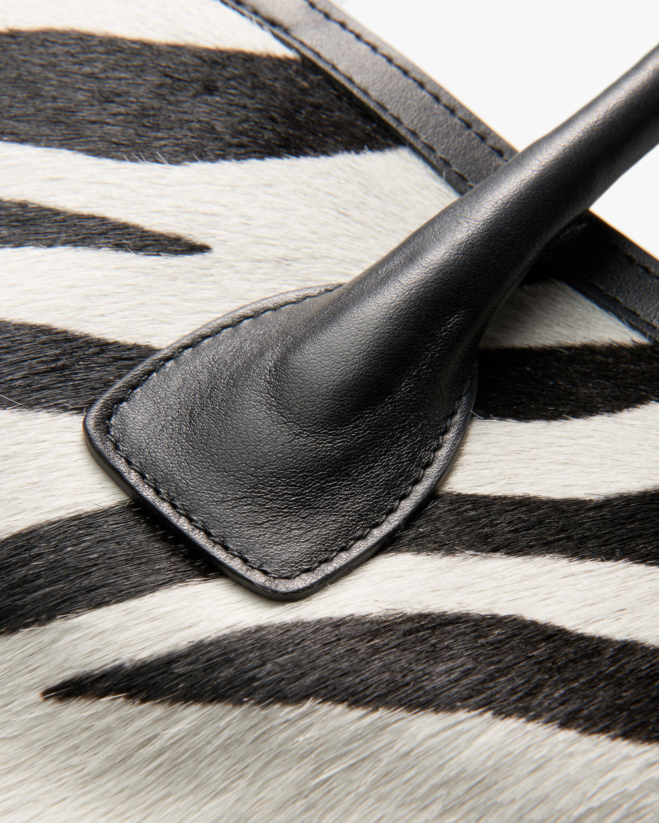 FREDDIE BAG IN IVORY/BLACK ZEBRA PRINT