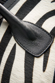 FREDDIE BAG IN IVORY/BLACK ZEBRA PRINT