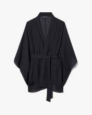 KIMA SILK KIMONO IN BLACK