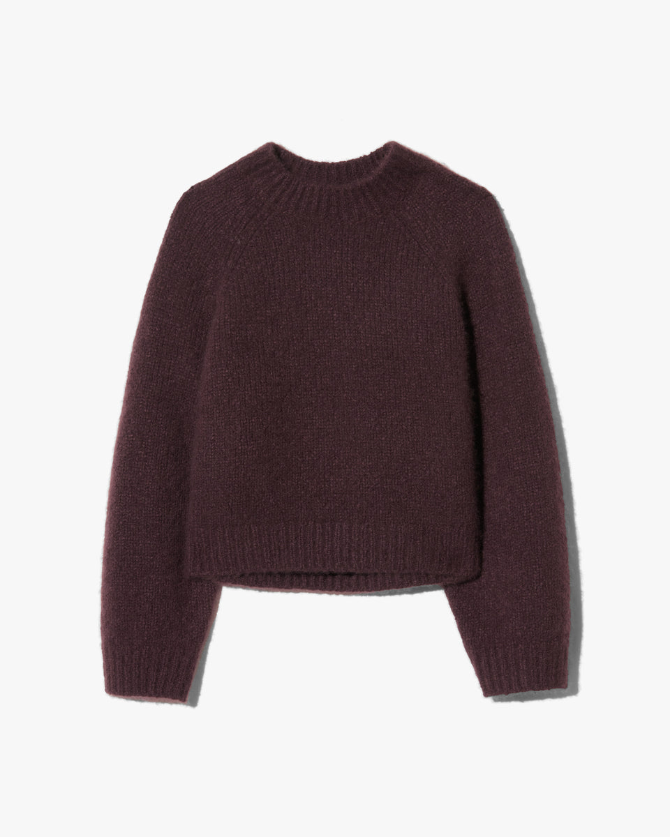 TOMASO CASHMERE SWEATER IN BURGUNDY